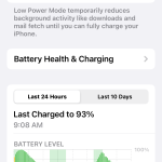 Optimized battery setting 