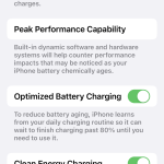 Optimized battery settings 