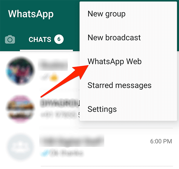 Whatsapp on computer 