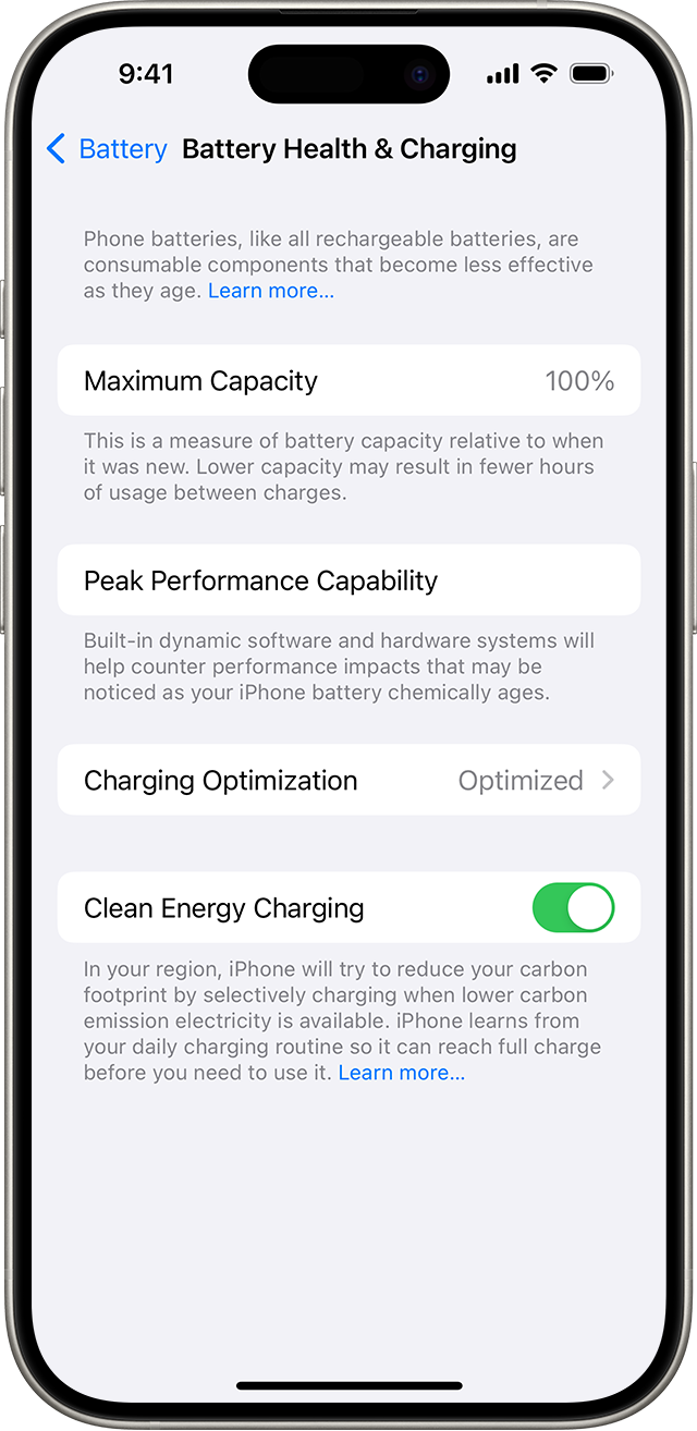 iPhone battery optimization 