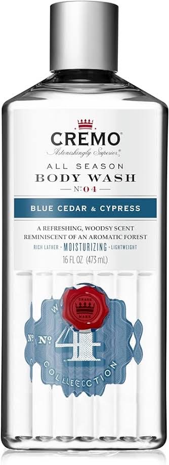 Cremo All Season Body Wash for Men, Blue Cedar & Cypress