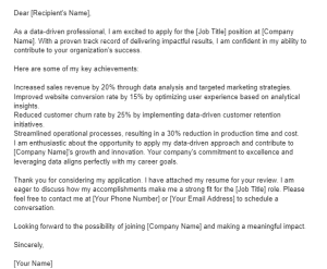 KEY ELEMENTS FOR COVER LETTERS