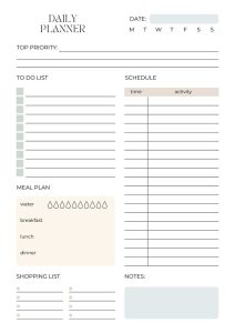 TIPS FOR CREATING DAILY SCHEDULE