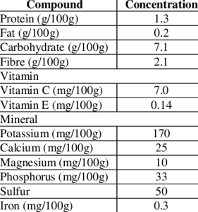Nutrition value of white onions