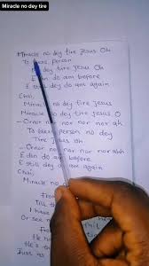 miracle no dey tire jesus lyrics
