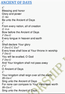 ancient of days lyrics