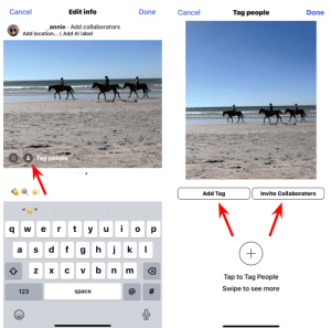 Instagram post and adding location