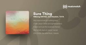 Lyrics for sure thing