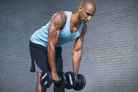 workout and dumbbell exercise