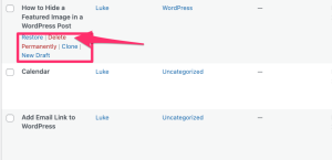 Tips for deleting articles on wordpress