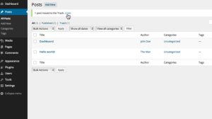 Tips for deleting articles on wordpress
