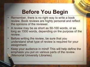 How to Write Book Review